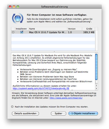 Mac OS X10.6.7!苹果提供系统全更新